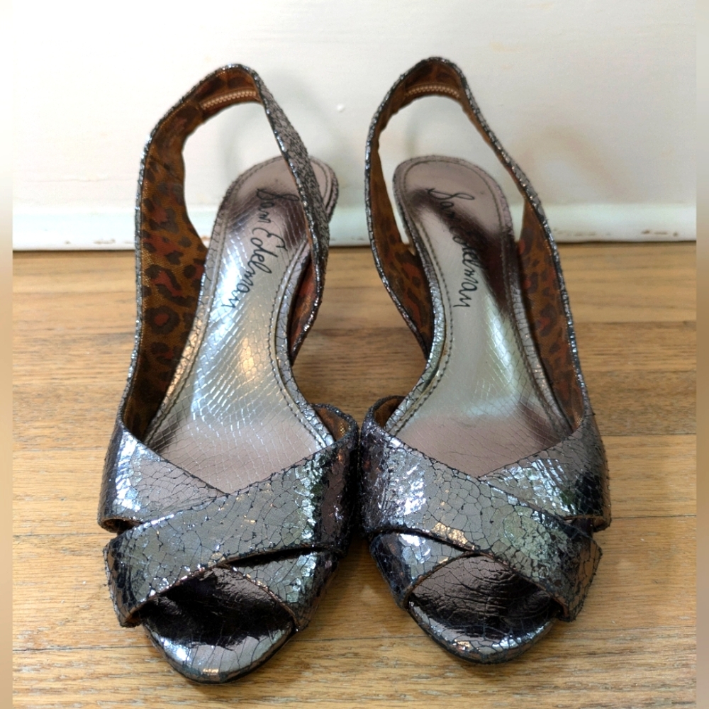 Sam Edelman silver heels, size 7.5